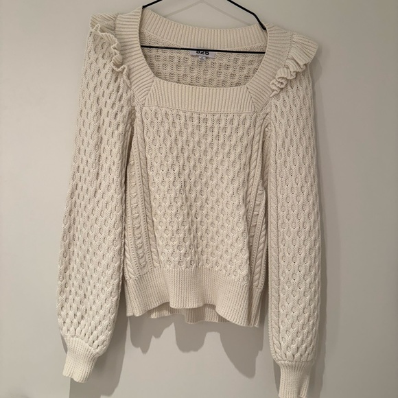 525 Ruffle Cable Sweater - Picture 2 of 6